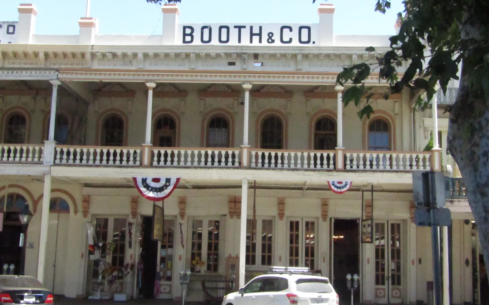 Historic buildings in Old Sacramento Historic District showing Gold Rush era architecture and wooden storefronts